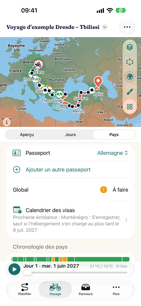 Voyage › Pays avec passeport allemand, évaluation globale, calendrier des visas avec la prochaine échéance et chronologie des pays