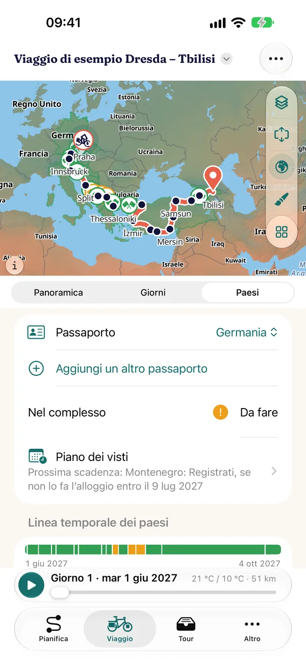 Viaggio › Paesi con passaporto tedesco, valutazione complessiva, piano dei visti con la prossima scadenza e linea temporale dei paesi